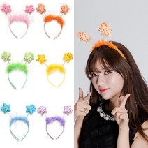 파스텔별 머리띠 별 생일 파티 학예회 의상 소품 운동회 체육 대회 용품, 파스텔별머리띠(라벤다)