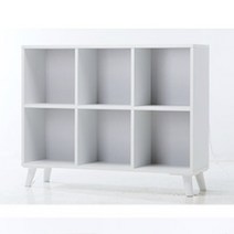 2단 6칸 1000 화이트책장 작은방책꽂이 여아방 자녀방 여자애기 아기, 오크