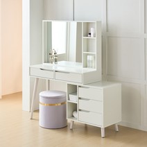 파로마 러블리데이 확장형 입식 화장대 1000 PJ3713, LED 화장대 - 그레이, 스툴선택 안함