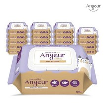 앙쥬르 실키 물티슈 100매 캡형 20팩 평량 55g