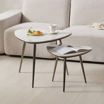 세모르 세라믹 미용실 사무실 협탁 거실 미니 티 테이블 탁자, 블랙펄 M사이즈