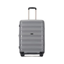GinzaTravel 긁힘 방지 PP 소재 대용량 확장 가능한 수하물 8륜 스피너 수하물 세트 레이크 블루