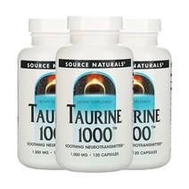 소스 네츄럴스 타우린 1 000mg 캡슐 120정, 120개, 3개