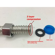 스텐주름관 파이프 주름관 1/2 "304 온수기 스테인레스 스틸 벨로우즈 골판지 파이프 침수, 01 20cm
