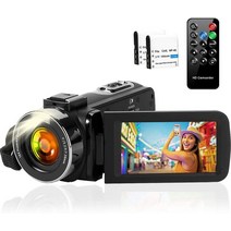 캠코더 2.7K1080P 60FPS YouTube 카메라 42MP18배 디지털 줌 디지털 카메라 웹캠 타임랩스 & 슬로우 모션 감지 최대 128GB의 SD 카드 지원 예비 3.0인치 모니터 (4200만 화소) 일본어 취급 설명서