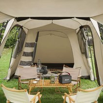 거실형 쉘터 텐트 6인용 사계절 터널용, 라이트 그레이