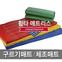 빅세일 [휠타매트리스] 90x180x6cm 구르기매트 체조매트 학교체육 유아체육 체육관매트 낙법 착지매트, 빨강-일반형.