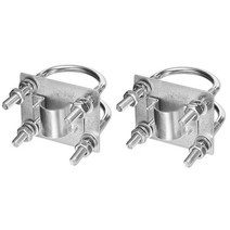 U-볼트와 2 Pcs 안테나 마스트 클램프 브래킷 야외 Lora 안테나에 대 한 녹 방지 클램프 패널 파이프 장착, 한개옵션0