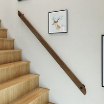 벽부형 손스침 원목 계단 핸드레일 카페 유치원 장애우 노인용 안전 보조손잡이 복층 난간, 50cm 고정대2개