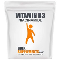 BulkSupplements.com 비타민 B3(니아신아미드) 파우더 - 나이아신아미드 500mg B3 나이아신 (100g 3.5온스)