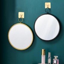 베네치아 화려한 북유럽 거울 장식 화장대 라운드 침실 골든 드레서 욕실 벽, 03=S