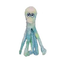 Pet Lou 910578 문어 청록색 홀치기 염색 강아지 플러시 장난감 40.6cm16인치