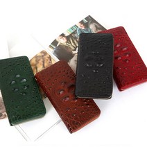 악어 패턴 무늬 여자 가죽 장지갑 여대생 엄마 아내 여친 생일 선물 여성용 긴 지갑