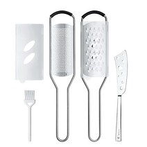 미국발송 치즈 강판 세트 CINDOU 치즈 나이프가 있는 굵고 가는 구멍 3개 치즈 레몬 시트러스 육두구 초콜릿 코코넛 생강 마늘용 스테인리스 스틸 주방 강판