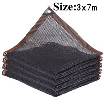 차수막 장마 자동차 비 자외선 차단 HDPE 차양 그물 정원 발코니 다육 식물 야외 수영장 커버 블랙 3 핀, [15] 3x7m