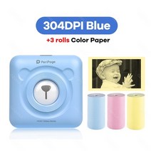 인생네컷 기계 스티커 사진기 스마트폰 사진 인화기 peripage a6 304dpi 포토 프린터 미니 블루투스 노트 라벨 프린터 컬러 종이 롤 홈 오피스 선물로 사용 147, 304bl 3color, 협력사