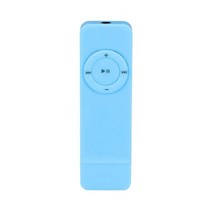 제이즈 미니 MP3 플레이어 패셔너블 휴대용 스트립 스포츠 무손실 사운드 음악 미디어 지원 최대 32GB 마이크로-TF 카드, 01 파란