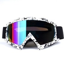 보호구 Cool Bicycle Motorcycle Goggles Cycling UV Protect MX Off-Road Ski Sports ATV Dirt Bike Racing G, [08] white