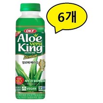 오케이에프 알로에 베라킹 제로슈가 주스, 6개, 500ml