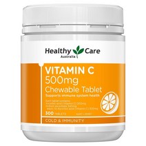 헬씨케어 비타민C 500mg 츄어블 300정, 200정