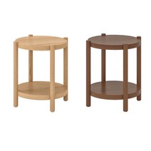 참나무 원목 2가지 색상 귀여운 원형 테이블 50cm, 1. 테이블(내추럴)