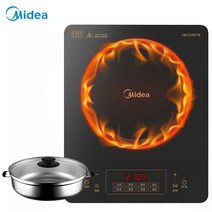 1구인덕션 Midea 유도 밥솥 배터리 밥솥 홈 스마트 냄비 난로 튀김 고출력 유도 밥솥 전기 호브 요리 치, Black_AU