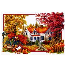 조이십자수 [DOME] 11CT 프린트 십자수 패키지 - (100206)_Autumn comes, 1개
