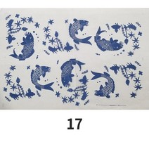 도자기전사지 전사지 제작 꽃무늬 Pottery ceramics clay Transfer paper glaze underglaze flower blue, 05 N17