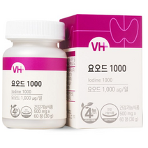 비타민하우스 요오드1000 500mg, 60정, 2박스