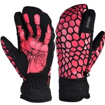 삼지장갑 스노우보드 스키 장갑 스노 보드 스케이트 벙어리 따뜻한 남자여자 방수 우 초경량 겨울 양털 설상차 모토 사이클링, s, 빨간색