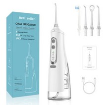 310ML 물 flosser 치과 구강 세정기 충전식 워터 제트 픽 IPX7 방수 휴대용 치아 클리너 입 세척 도구, A