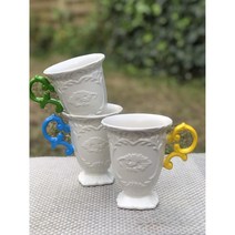 [셀레티] 아이웨어 머그컵 1P Seletti I-Wares Mug (옐로우/핑크/블루/그린/오렌지/골드 색상선택) 영국직배송, 오렌지, 1개