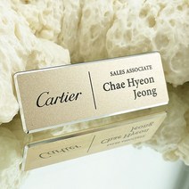 신주부식 금속명찰제작 엣지 호텔 병원 자석 명찰, 선택11.아크릴_STAFF_화이트_70x25mm, 옷핀