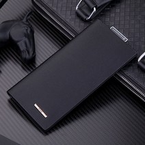 SHABIA 남자 카드 장지갑 LLLA, 블랙