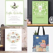 자투리 DTP컷트지 애니멀즈 택1, DTP컷트지 애니멀즈 부활절토끼