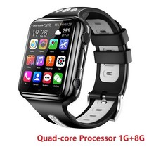 4G 어린이 스마트 워치 전화 GPS 추적기 1080mAh 듀얼 카메라 방수 Whatsapp 페이스 북 비디오 통화 음악 Smartwatch, [02] Black