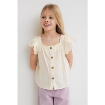 H&M 슬리브 블라우스 크림색 1023223002