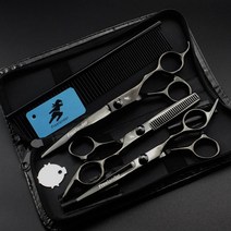 인뮤즈 펫 프리미엄 애견미용가위 세트, 블랙SET