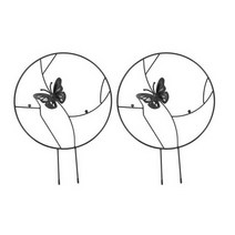 가정 정원 둥근 디자인을위한 2pc 꽃 식물 지원 대 철 등반 구조, [02] Black, 02 Black, 02 Black