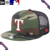 [미국정품] 915433 스냅백 캡모자 MLB [텍사스 레인저스] 뉴에라 Trucker 9FIFTY Snapback Hat - Camo -