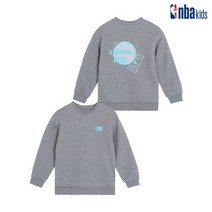 [빠른출고]/NBA KIDS 기모 스몰로고 맨투맨차콜그레이