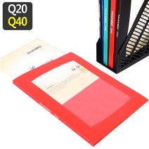 [힘찬쇼핑] 전면 표지 교체용 A4 클리어화일 책철파일 클리어화일 파일클러치 A4화일판 서류정리 문서파일 A4서류철, Q40