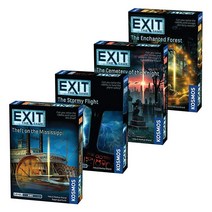 EXIT: The Game 4팩 방 탈출 시즌 4 미시시시피의 도난 폭풍우 비행 기사 묘지 마법의 숲 가족 친화적 협동 게임 | 1~4명의 플레이어