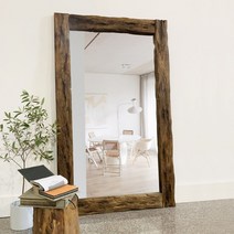 레트로 원목프레임 전신거울 바닥거울 스탠딩 엔틱, 높이 200cm x 너비 70cm