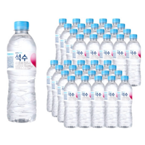 안전한 생수 배달 500ml40개 진로 석수 무라벨 천연 광천수 천년수 먹는샘물