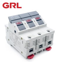 퓨즈 GRL 3P AC RT8-63-3P 퓨즈 홀더베이스 퓨즈 박스 Fast Blow 세라믹 RO6 DIN 레일 Moun 4x5MM 500V, 02 RT8X-63-3P_04 32A