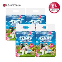 LG유니참 매너웨어 애견기저귀 여아용 M 34P x 4팩, 단품