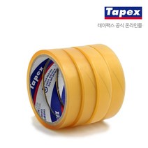 테이팩스 OPP테이프 투명 12mm x 25M(4입) 50롤 1BOX