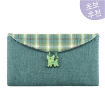 루비다이야 필통 만들기 퀼트 DIY 키트 패키지, 823.줄넘기냥M그린, 1개