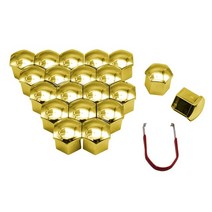20 pcs 자동차 휠 너트 캡 보호 17mm 19mm 21mm 녹슬지 않는 자동 허브 나사 커버 타이어 볼트 외부 장식, 금